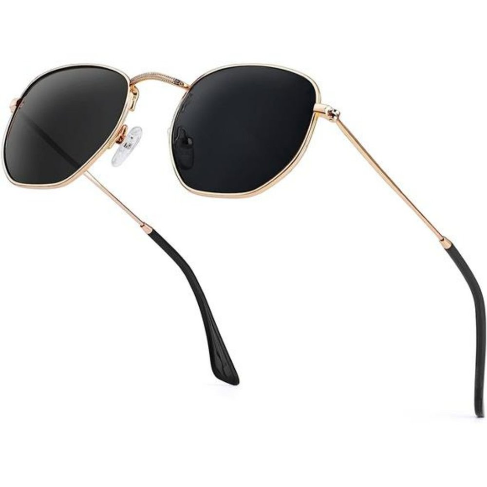 Sunglasses, Polarized UV Protection, Metal Frame Hexagon Sunglasses  for Women
